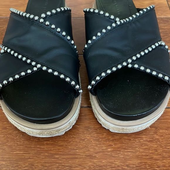 Zara Studded Chunky Espadrille Slip on Sandals - Picture 2 of 10
